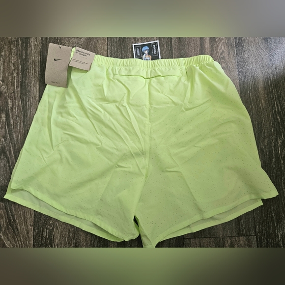 Nike Dri-Fit 5" Brief Lined Running Shorts Volt Green - Picture 4 of 10